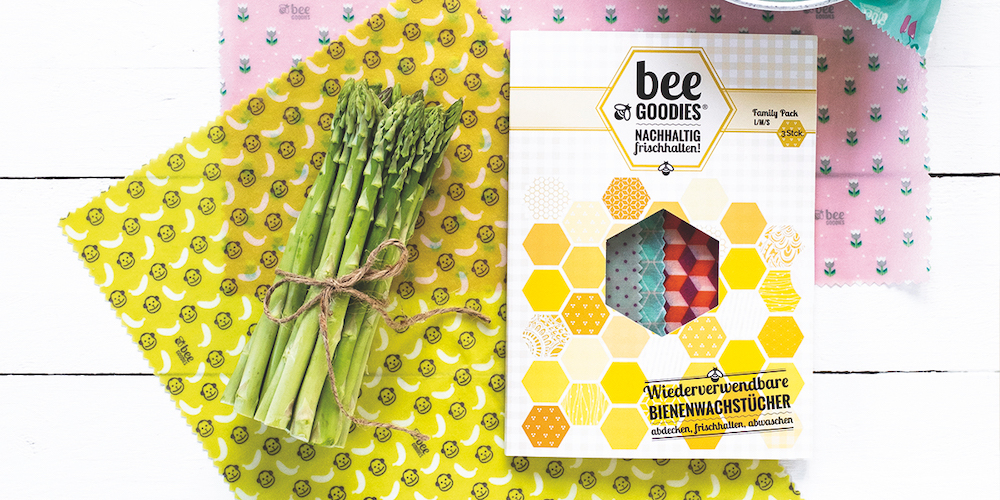 beeGoodies Bienenwachstuch nachhaltig und hält Lebensmittel 