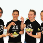 Gehenden schiebt sich der Weg unter die Füße Hempions, Hanf Lebensmittel aus Hanfsamen dem Superfood für Champions, waren in 2 Minuten 2 Millionen