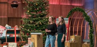 Katharina Lehmkuhl und Melusine Bliesener, Gründerinnen von PÁPYDO, nachhaltige Geschenkeverpackungen aus Gras, in der Höhle der Löwen