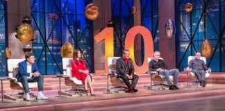 jubiläumsfolge Carsten Maschmeyer, Judith Williams, Ralf Dümmel, Frank Thelen und Jochen Schweizer Die „Löwen“ (v.l.) Carsten Maschmeyer, Judith Williams, Ralf Dümmel, Frank Thelen und Jochen Schweizer. Foto: RTL / Bernd-Michael Maurer