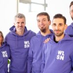 Wie schafft man intelligente Lösungen für komplexe Herausforderungen? menlo79 management team bild Katrin Höhne (Head of Marketing & Communication), Fabian Stöffler (Co-Founder & CEO), Dominik Brun (CTO), Stefan Wagner (Co-Founder & CPO), Gerrit Koch to Krax (CRO)