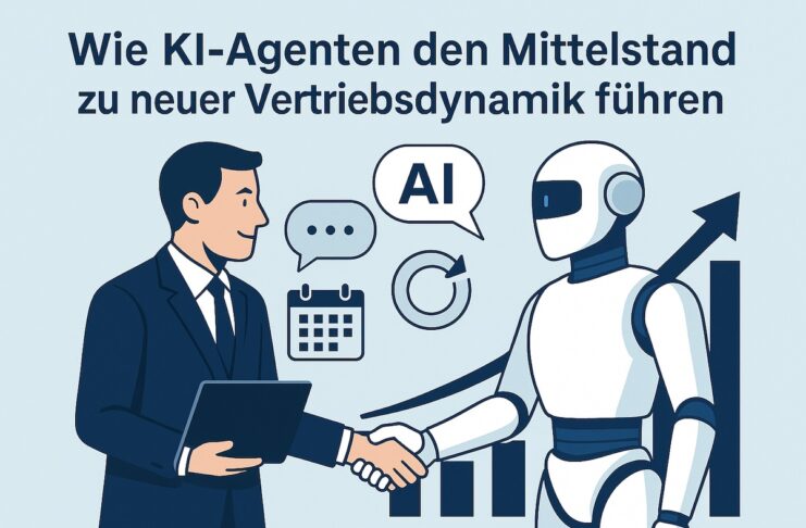 KI-Agenten Mittelstand mensch mit ai von chatgpt generiertes Bild