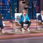 Spannung pur zur besten Sendezeit 02. Juni 2025 Höhle der Löwen Die "Löwen" Judith Williams, Nils Glagau (M.) und Tillman Schulz nehmen die All-In-One Reisekosmetik von „MON COURAGE“ genau unter die Lupe. Foto: RTL / Bernd-Michael Maurer