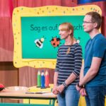 Diese ungewöhnliche Idee könnte das Bildungssystem verändern! M&A Lernsoftware Innovative Lernsoftware Unterricht Andrea Gößlinghoff und Matthias Geenen präsentieren mit „Sag es auf Deutsch“ eine Lernsoftware für die Alphabetisierung. Sie erhoffen sich ein Investment von 70.000 Euro für 10 Prozent der Firmenanteile. Foto: RTL / Bernd-Michael Maurer