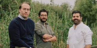 RAUS Natur Cabins Founder Team Bild Christopher Eilers, Johann Ahlers, Julian Trautwein