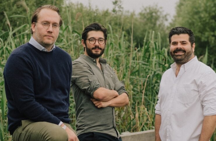 RAUS Natur Cabins Founder Team Bild Christopher Eilers, Johann Ahlers, Julian Trautwein