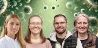 BioExoTec: Krebs erkennen mit Exosomen Founderteambild Prof. Dr. Marie-Nicole Theodoraki, Dr. Linda Hofmann, Tobias Theodorakis und Dr. Gaby Wiegran