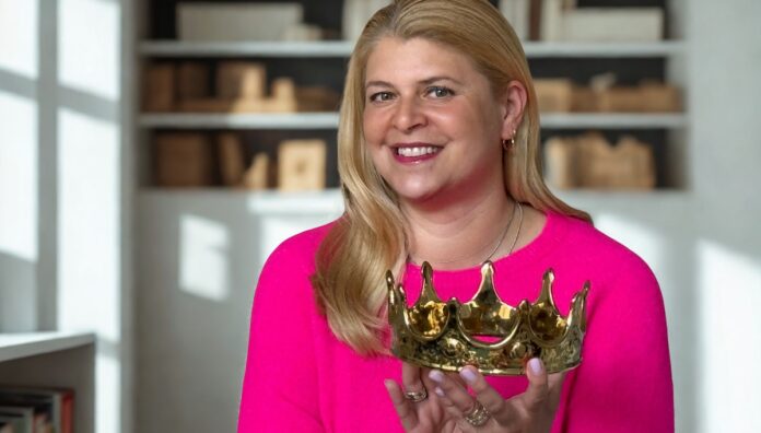 This is Royal Business: Hoflieferanten und Königshäuser Gründerin mit krone in der hand Christine Maria Veauthier This is Royal Business @Jennifer Meissner