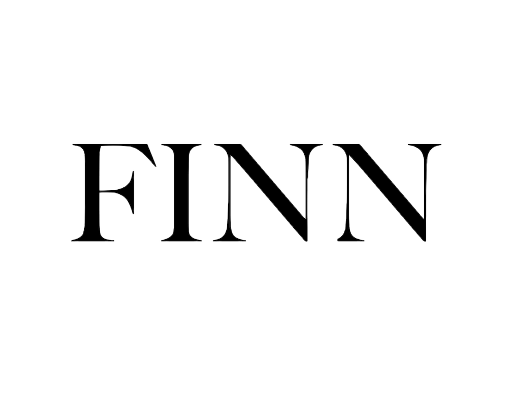 finn design logo schwarz weiss
