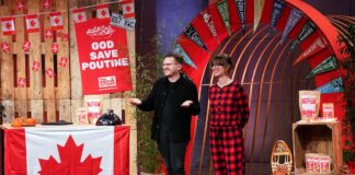 The Poutine Kitchen: Street Food aus Kanada in der Löwenhöhle Geneviève Pilon und Holger Bröckner präsentieren "The Poutine Kitchen". Poutine, Kanadas Fast Food Nummer 1, für zuhause. Sie erhoffen sich ein Investment von 125.000 Euro für 15 Prozent der Firmenanteile. Foto: RTL / Stefan Gregorowius