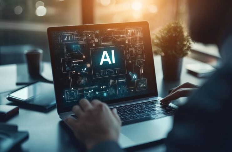 ki jobs nebenberuflich geld verdienenAI - Artificial Intelligence in der täglichen Anwendung am Laptop oder Tablet, Tägliches Arbeiten mit KI zur Optimierung von Prozessen, Unterstützung und Verbesserung von Prozessen und Arbeitsabläufen