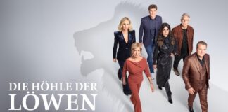Die Höhle der Löwen 2025: Staffelstart am 25.08.2025 bei VOX 25.08.2025: Gründershow Die Höhle der Löwen startet bei VOX V.o.l.: Janna Ensthaler, Carsten Maschmeyer, Dagmar Wöhrl, Judith Williams, Frank Thelen und Ralf Dümmel. Foto: RTL / Boris Breuer