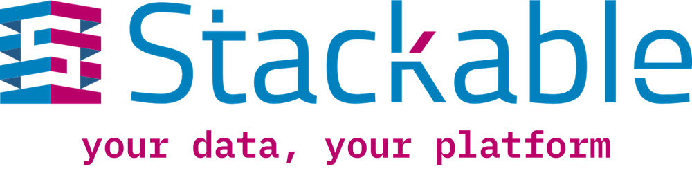 Stackable logo blau pink