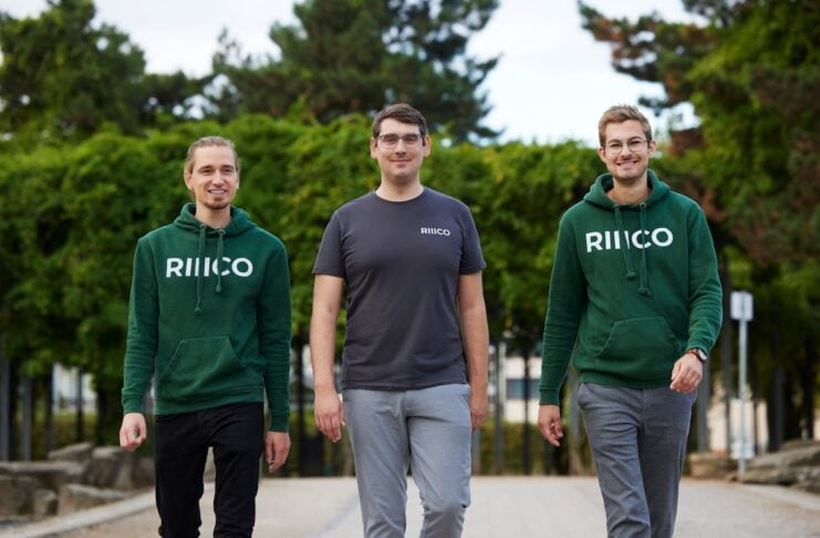 RIIICO: 3D-Modelle von Fabriken mit Künstlicher Intelligenz RIIICO Founding Team Bild Patrick Mertens, Jan Büchsenschütz und Felix Fink © Siemens AG