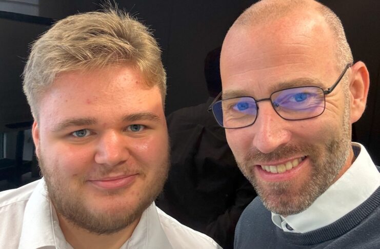TransferKings: Das faire Spiel für echte Spieler mit Sammelkarten Teambild v.r.n.lChristoph Tschierschwitz und Jerome Wolff