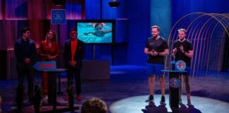 Wird diese Idee das Schwimmenlernen für Familien verändern? SwimPal präsentiert eine innovative App, die Kindern spielerisch beim Schwimmenlernen hilft. Im Battle bei Höhle der Löwen. Beim Battle präsentieren Marvin Schneiders (l.) und Julian Schäfers die Schwimmlern-App SwimPal. @RTL / Bernd-Michael Maurer