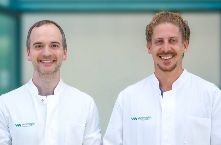 Verimedis – Radiologische Zweitmeinung für Patienten Dr. med. D. Schroth (l.) und K. Lamadé (r.),