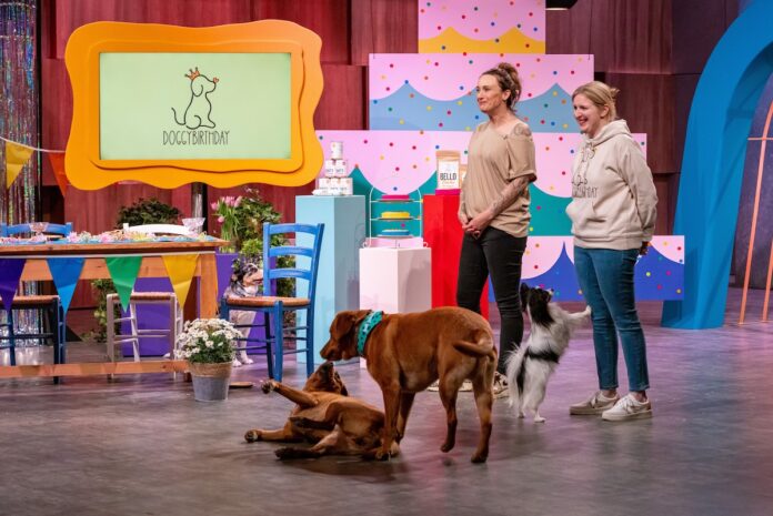 DOGGYBIRTHDAY – Hundegeburtstag mit besonderen Produkten. Nadine Peters (r.) und Pamela Tinnemeyer präsentieren mit „Doggybirthday“ Produkte für Hundegeburtstage. Sie erhoffen sich ein Investment von 50.000 Euro für 20 Prozent der Firmenanteile. Bild@ RTL / Bernd-Michael Maurer