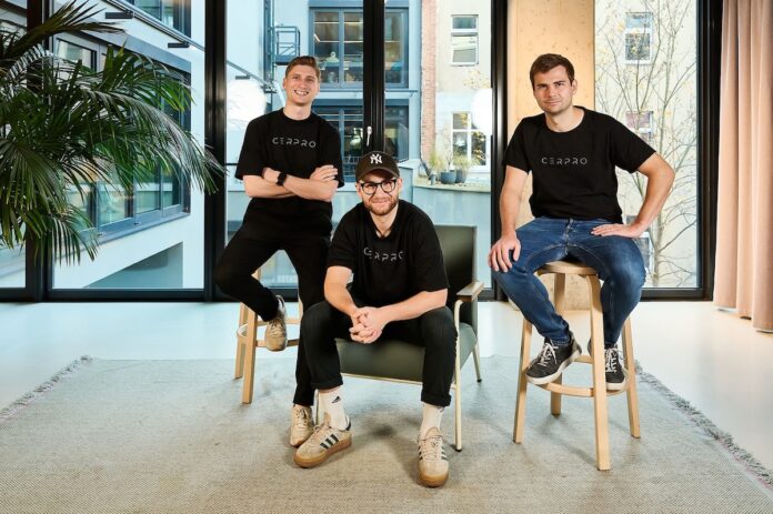 CERPRO Qualitätssicherung und Qualitätsprozesse neu gedacht Gründerteambild (v. l. n. r.): Henrik Pitz, Frederik Frei, Sascha Müller (c) Peter Mate