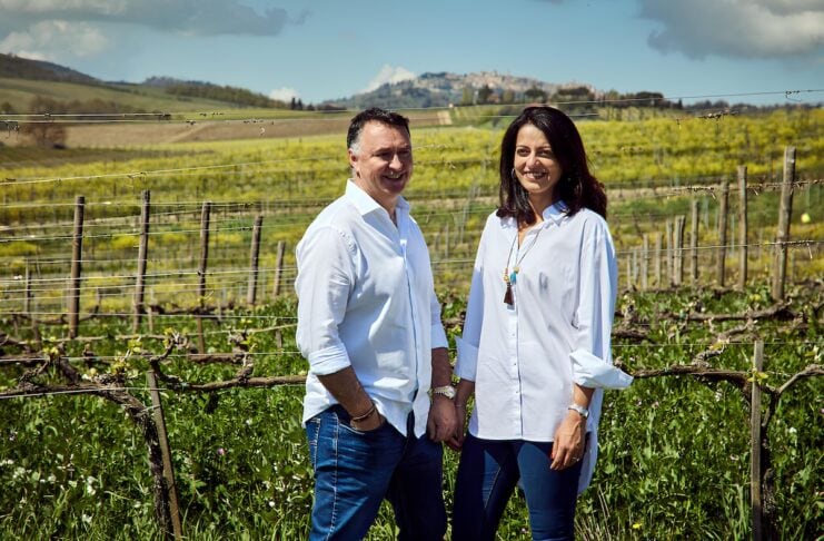 Tenuta Golo Wein Montepulciano erleben Teambild Niall & Paari O’Toole