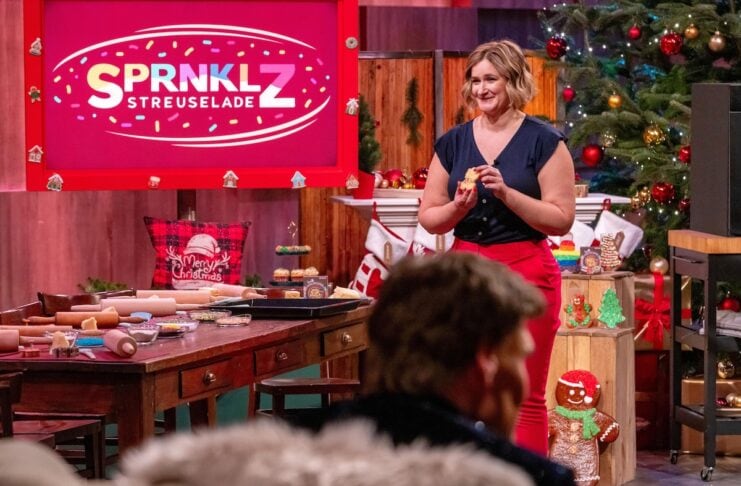 Streuselade Schokostreusel und Community verbinden Jennifer Kraus präsentiert mit „Streuselade“ bunte Streusel aus Schokolade. Sie erhofft sich ein Investment von 75.000 Euro für 20 Prozent der Firmenanteile. Foto: RTL / Bernd-Michael Maurer