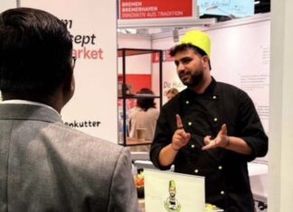 Was macht authentische Küche heute wirklich erfolgreich? Amjad Foods: Falafel für die moderne Gastronomie Amjad Abu Hamid auf einer messe