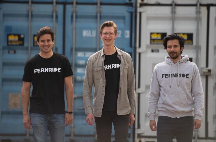 FERNRIDE Autonomie und Logistik im industriellen Einsatz Fernride Co-Founders Hendrik Kramer, Dr. Maximilian Fisser und Jean-Michael Georg Bildcredits © FERNRIDE