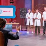 Kann Lernen plötzlich so viel spannender sein? AR-Physics Lern App für Naturwissenschaften Felix Lachtrup, Philipp Siedhoff und Jost Reelsen präsentieren den "Löwen" mit „AR-Physics“ eine Lernapp für Physikexperimente. Sie erhoffen sich ein Investment von 225.000 Euro für 15 Prozent der Firmenanteile. Bildcredits/ Fotograf: RTL / Bernd-Michael Maurer