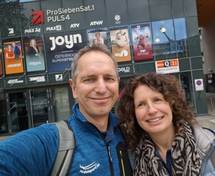 Rodelsport Björn mit Iron Brakes beim Rodeln