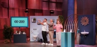 Kann man ein alltägliches Handwerksproblem endlich dauerhaft lösen? eezee macht Silikonieren mit innovativen Produkten einfacher eezee Setbild9 Höhle der Löwen v.l. Tom Lewis, Heiko Geffers, Sandra Geffers Credit RTL Bernd Michael Maurer