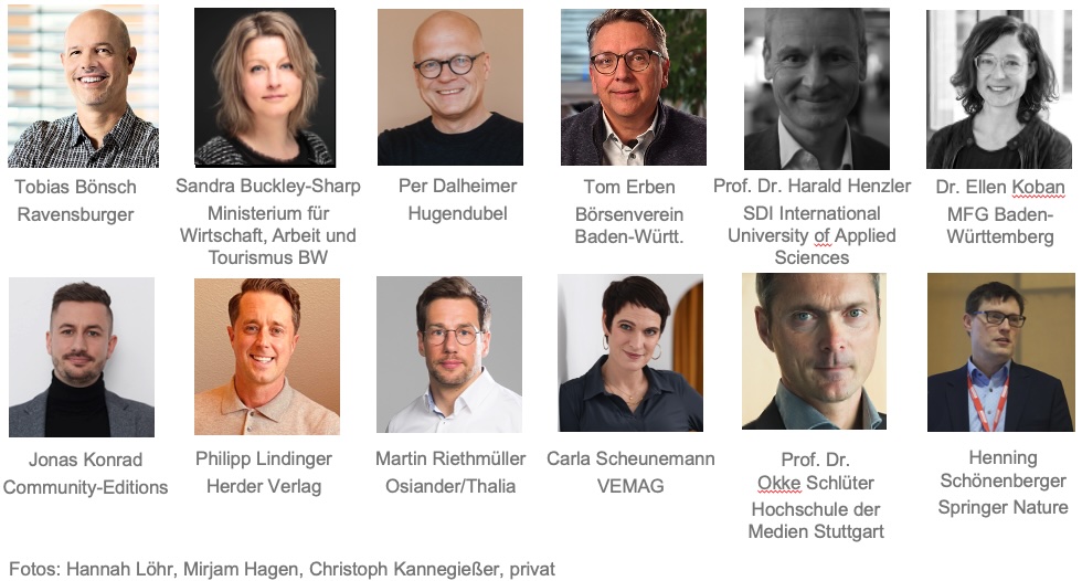 Die Jury des CONTENTshift Innovationsprogramms 2026: Fotos: Hannah Löhr, Mirjam Hagen, Christoph Kannegießer, privat