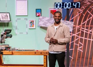 Warum hatte bisher niemand diese einfache Lösung im Werkzeugkoffer? klemab Klebemassband für Handwerk Höhle der Löwen Vick de Froz Jorge Manuel präsentiert das Klebemaßband „Klemab“. Er erhofft sich ein Investment von 50.000 Euro für 20 Prozent der Firmenanteile. Bildcredits/Fotograf: RTL / Bernd-Michael Maurer