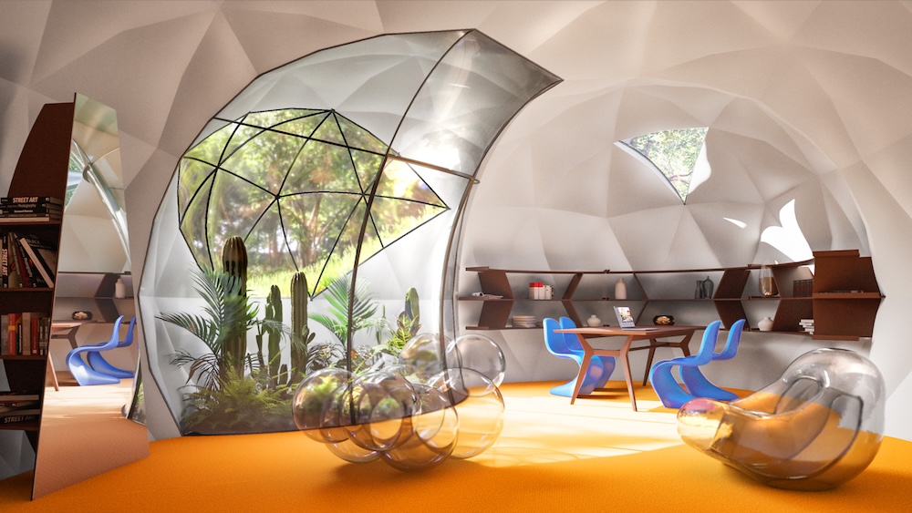 Pneumo Planet: aufblasbare Erdhäuser aus Österreich livingroom