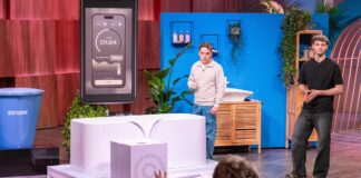 Warum setzen plötzlich so viele Menschen freiwillig auf eiskaltes Wasser? Pooldown Kältetherapie Höhle der Löwen Pitch Aurel Hampl (r.) und Nicolai Trittmann präsentieren den "Löwen" mit „pool.down“ Kältetherapie für Zuhause. Sie erhoffen sich ein Investment von 200.000 Euro für 10 Prozent der Bildcredits/Fotograf: RTL / Bernd-Michael Maurer