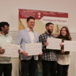 Bühne frei für Innovation Start up BW Elevator Pitch ELASTheal Tübingen Sieg Bild Gewinnerteams Tübingen Bildcredits Startup Center Uni Tübingen