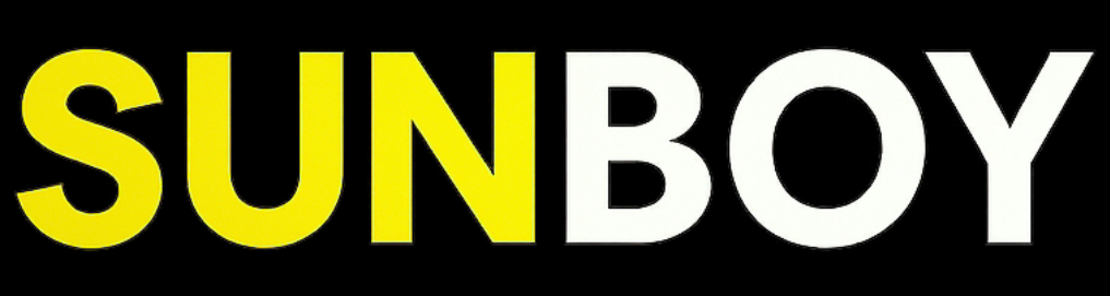 sunboy logo gelb schwarz weiss