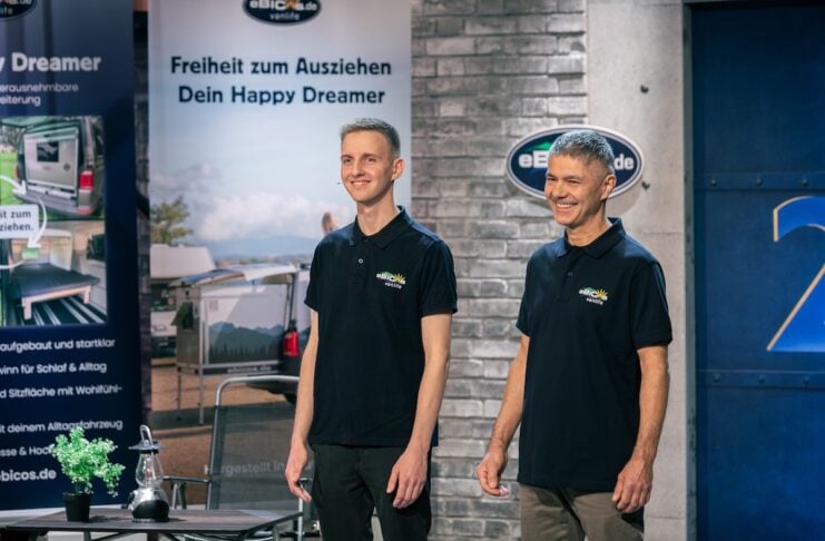 ebicos Camping Flexibilität bei 2 Minuten 2 Millionen Bildcredits/Fotograf: ebicos in 2 Minuten 2 Millionen Bildcredits / Fotograf: PULS 4 Gerry Frank
