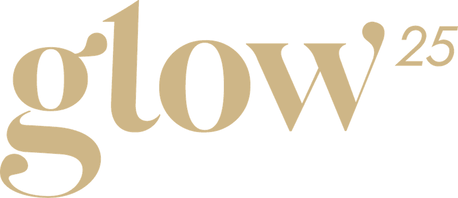 glow25 logo gold