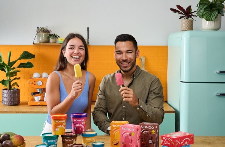 NOMOO setzt bei Eis auf Geschmack statt Verzicht nomoo Gründerteambild Rebecca Göckel und Jan Grabow