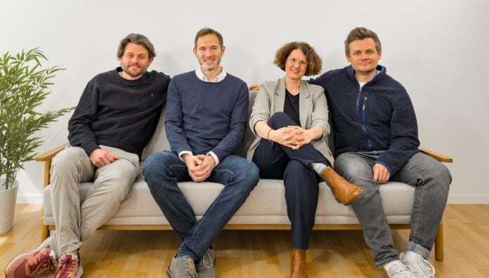 BLP Digital: KI für ERP-Prozesse in Unternehmen. von links nach rechts: Tim Beck, Thore Harmut, Sabrina Schenardi und Sven Beck Bildcredits BLP Digital