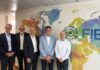 FIB Frankfurt International Bank AG erhält 5 Mio. Euro von BM H Bild von links nach rechts: Joachim Reinhardt, Stephan Groß, Dr. Steffen Huth, Eckhard Creutzburg und Oliver Lösdau.@ BM H Beteiligungs-Managementgesellschaft Hessen mbH