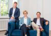 metr erhält Series-B-Finanzierung für Bestandsgebäude Das Management-Team von metr (v.l.n.r.): Maximilian Thumfart, Dr. Franka Birke und Samuel Billot