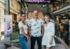 reo: Verpackungen für die Kreislaufwirtschaft Team reo mit Eloise Mayer, Florian Mayr und Gründerin Steffanie Rainer Fotografin: Isabelle Dupont
