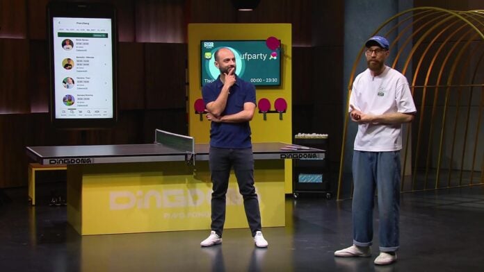 Ding Dong Ping Pong: Tischtennis bei Die Höhle der Löwen Bild (v.li.) Kian Pariwar und Waldemar Zeiler, Gründer-Duo von Ding Dong Ping Pong aus Berlin. Foto: RTL