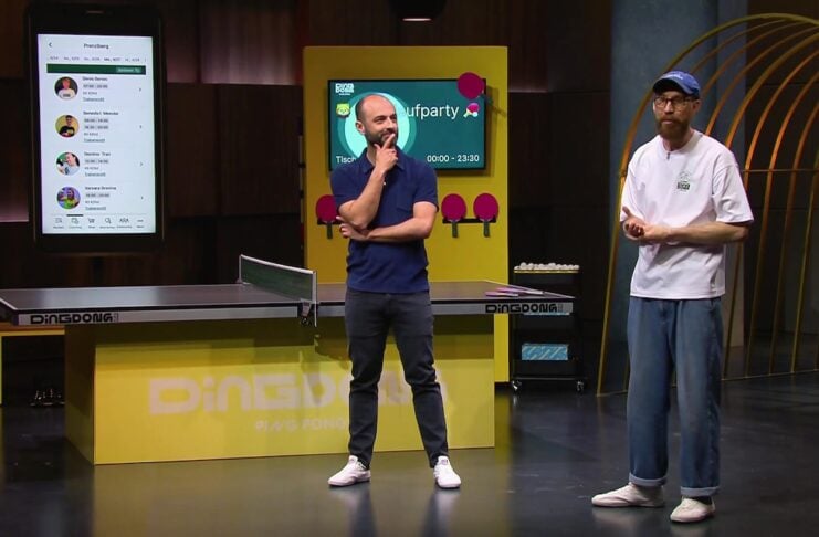Ding Dong Ping Pong: Tischtennis bei Die Höhle der Löwen Bild (v.li.) Kian Pariwar und Waldemar Zeiler, Gründer-Duo von Ding Dong Ping Pong aus Berlin. Foto: RTL