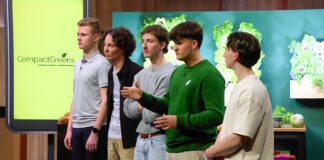 CompactGreens: Pflanzen in der Höhle der Löwen Simon Zitzmann, Niklas Gabriel, Nick Werneck, Max Lauterbach und Jonas Frank (v.li.); Gründer von CompactGreens Foto: RTL