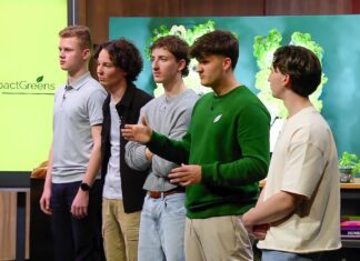 CompactGreens: Pflanzen in der Höhle der Löwen Simon Zitzmann, Niklas Gabriel, Nick Werneck, Max Lauterbach und Jonas Frank (v.li.); Gründer von CompactGreens Foto: RTL