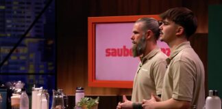 sauberdropz: Trinkflaschen-Reiniger holt DHDL-Doppeldeal sauberdropz: Trinkflasche überzeugt Ralf Dümmel Höhle der Löwen sauberdropz Setbild v.l.Andreas Berger,Fabian Berger Credit RTL