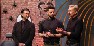 Don Quiff: Marke in Die Höhle der Löwen. Robert Tarquini, Klaus Laimer und Max Kˆgl (v.li.),