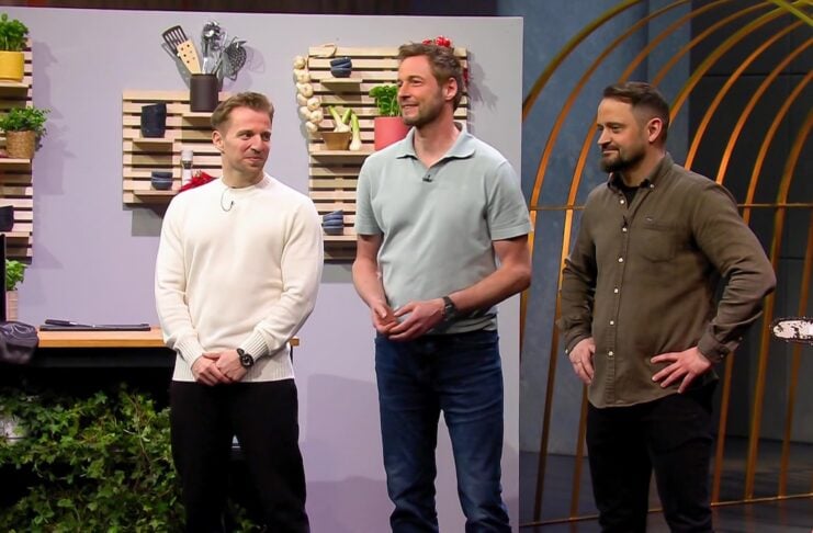 FRYZZA: Air Fryer Pizza – Die Höhle der Löwen Ronny Schreiber, Dieter Könnes und Alexander Wulf (v.li.) , Gründer von FRYZZA Foto: RTL